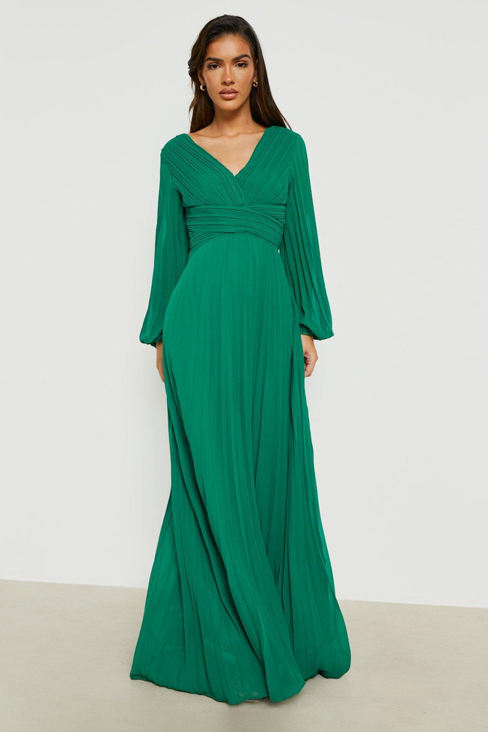 It Was All A Dream Emerald Green Tulle Maxi Dress