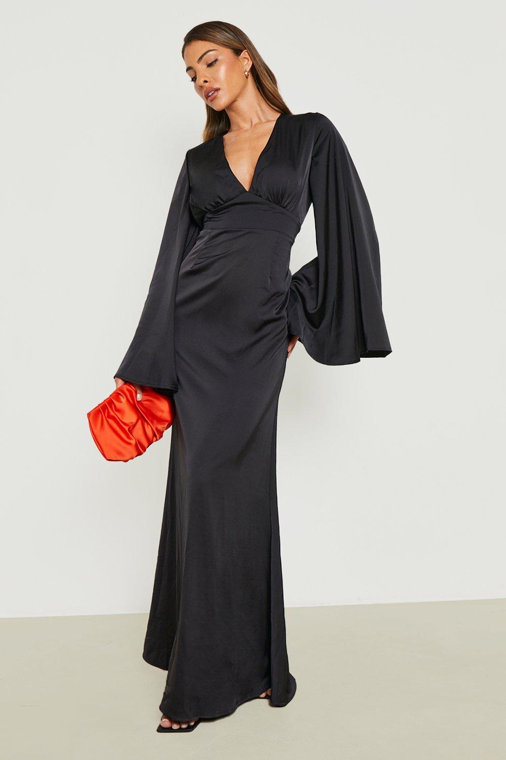 flare sleeve maxi dress