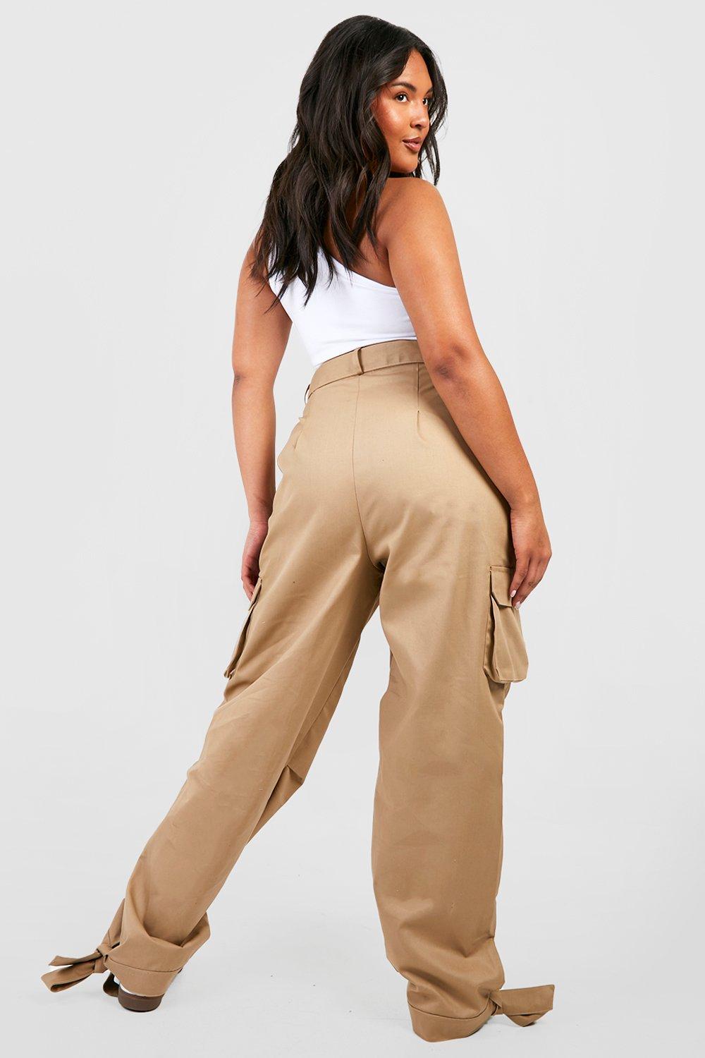 Ankle tie cargo store pants