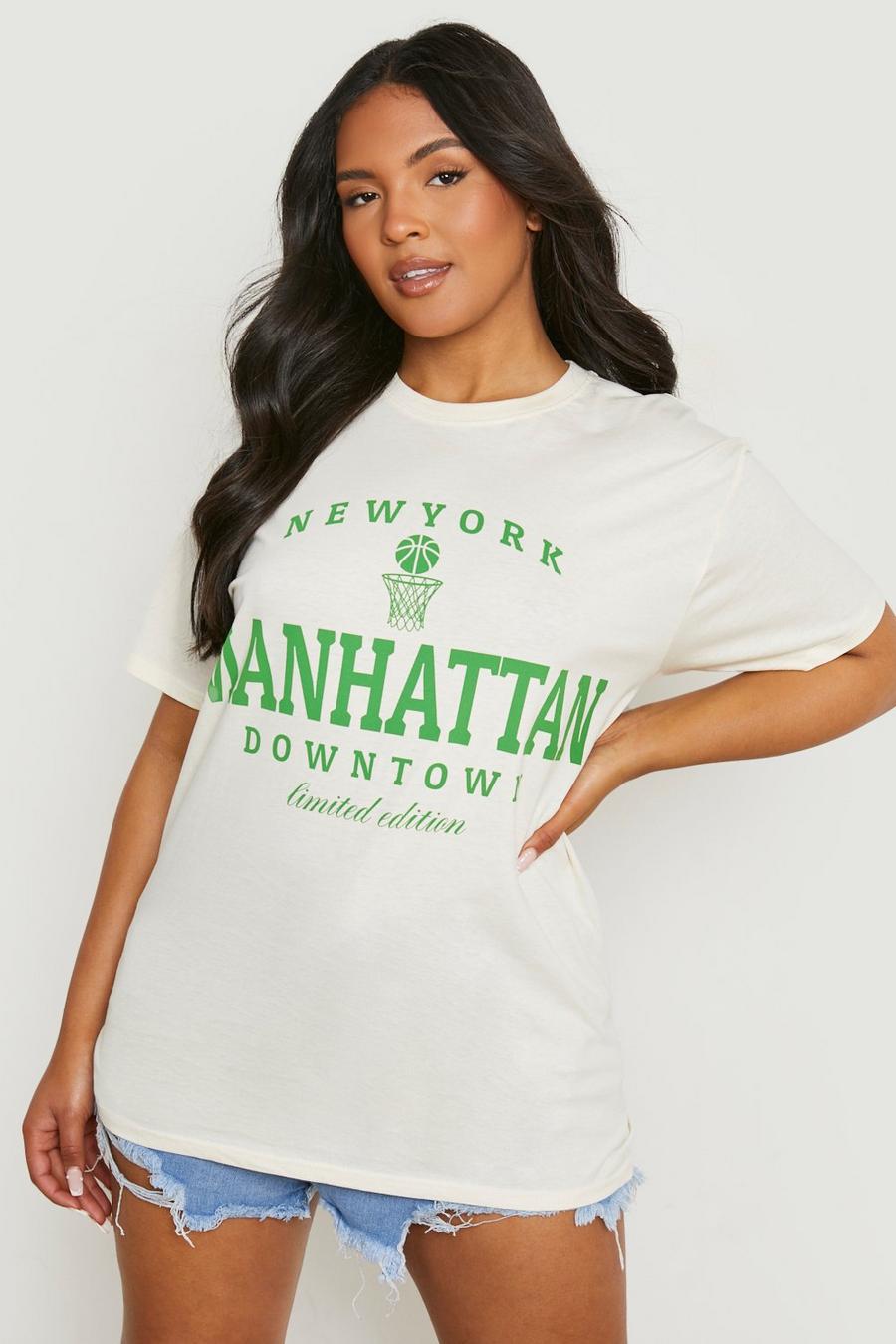 Grande taille - T-shirt oversize à imprimé Manhattan, Green image number 1