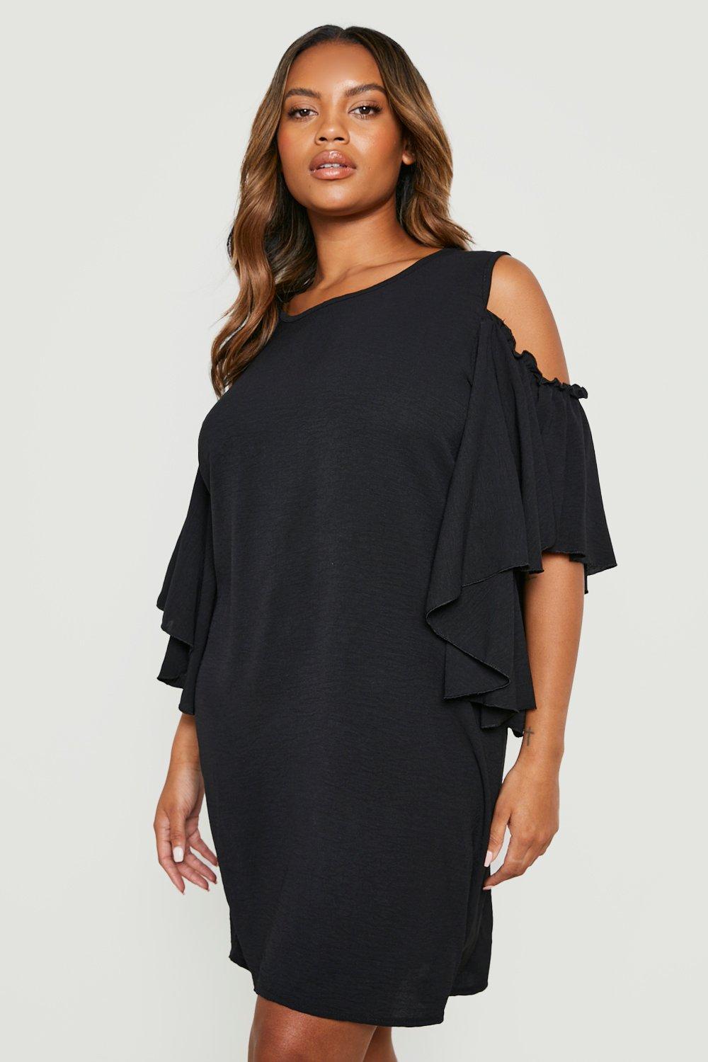 Gray cold hotsell shoulder dress