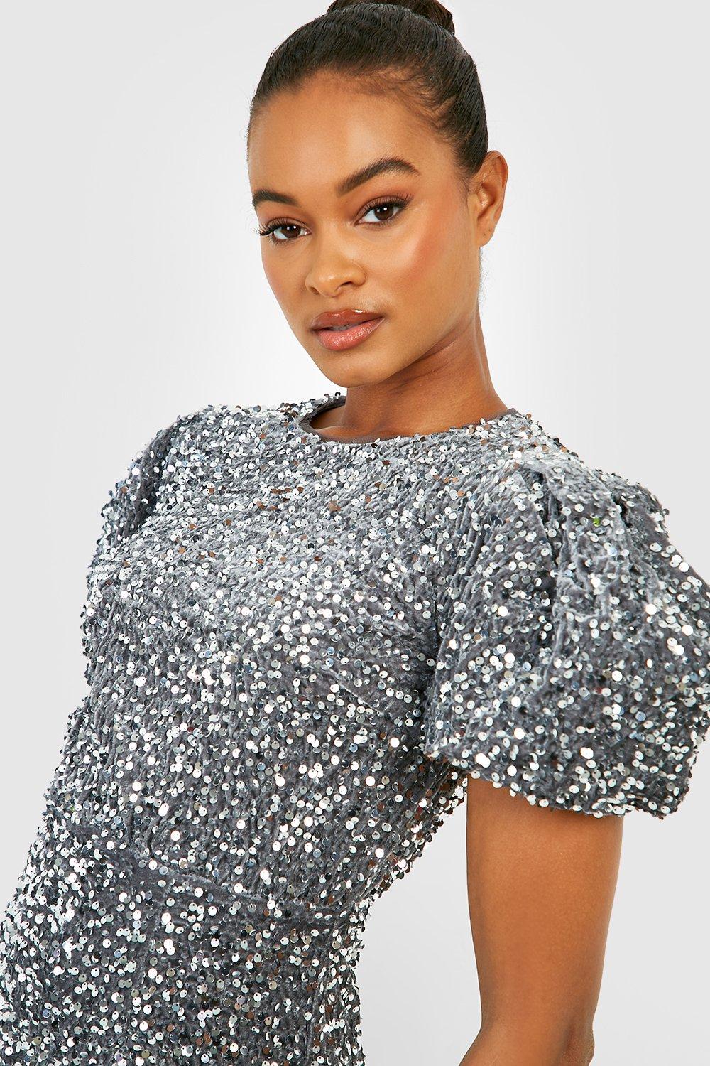 Sleeve sequin outlet dress