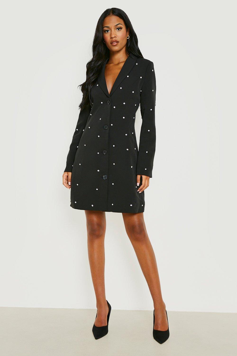 Boohoo pearl blazer clearance dress