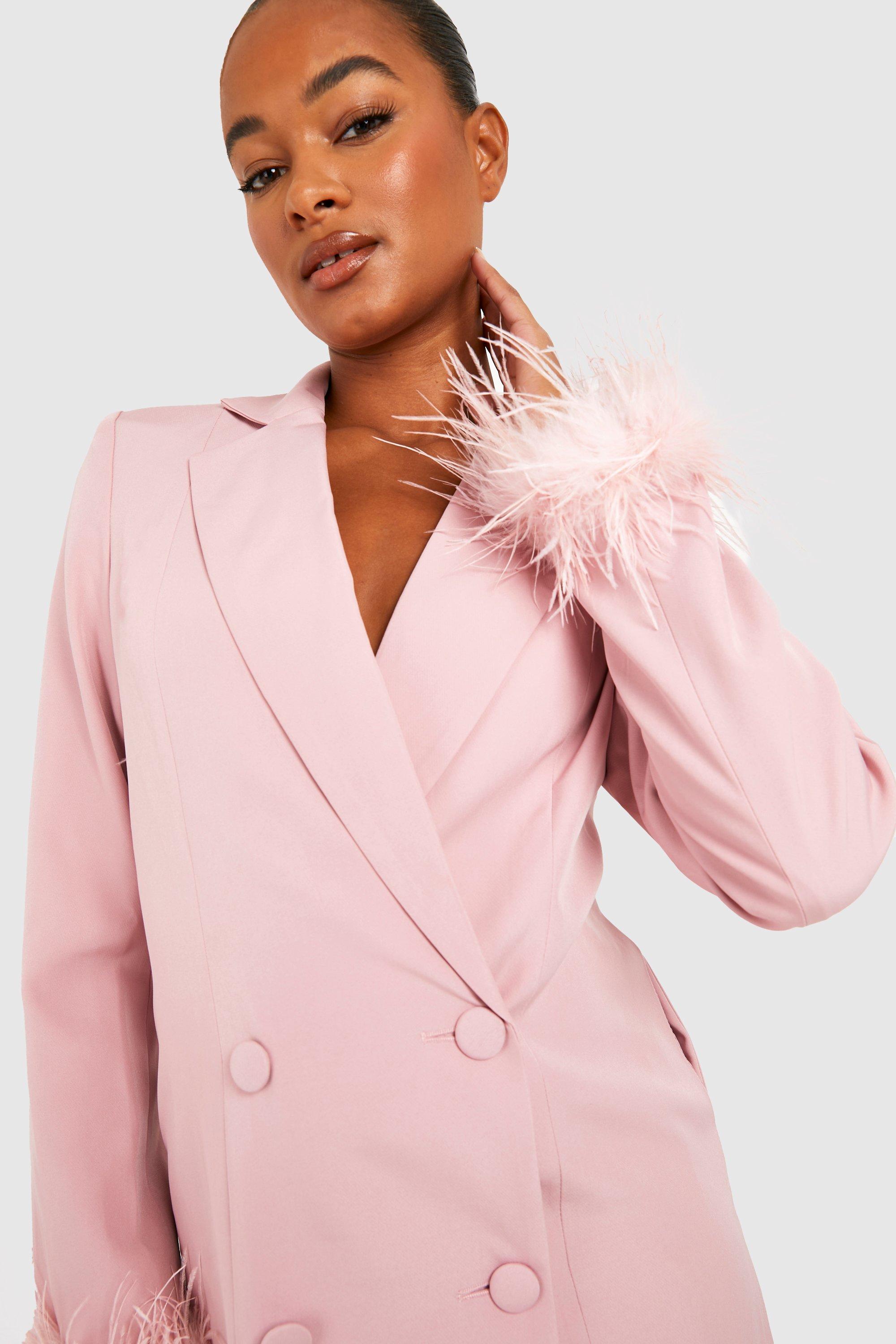 Blush color women's blazer sale