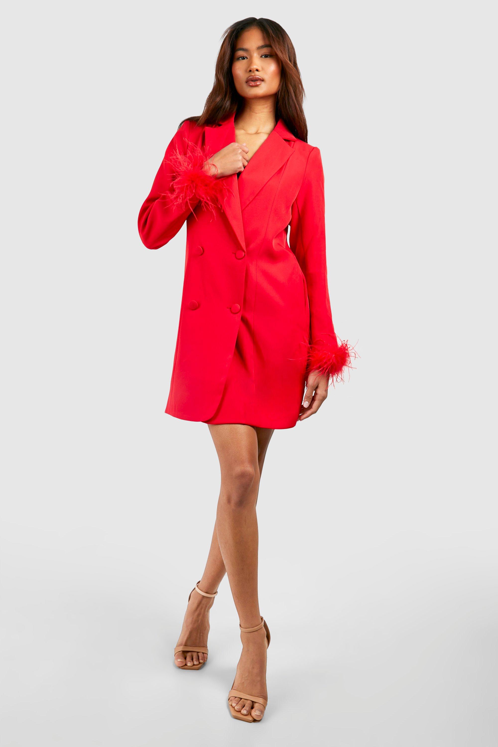 Boohoo red outlet blazer dress