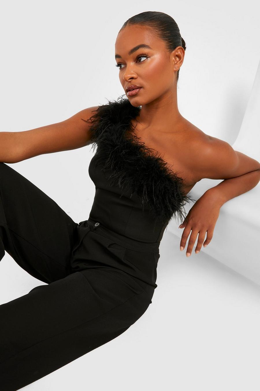 LTS Tall Women's Black Glitter Cut Out Bodysuit