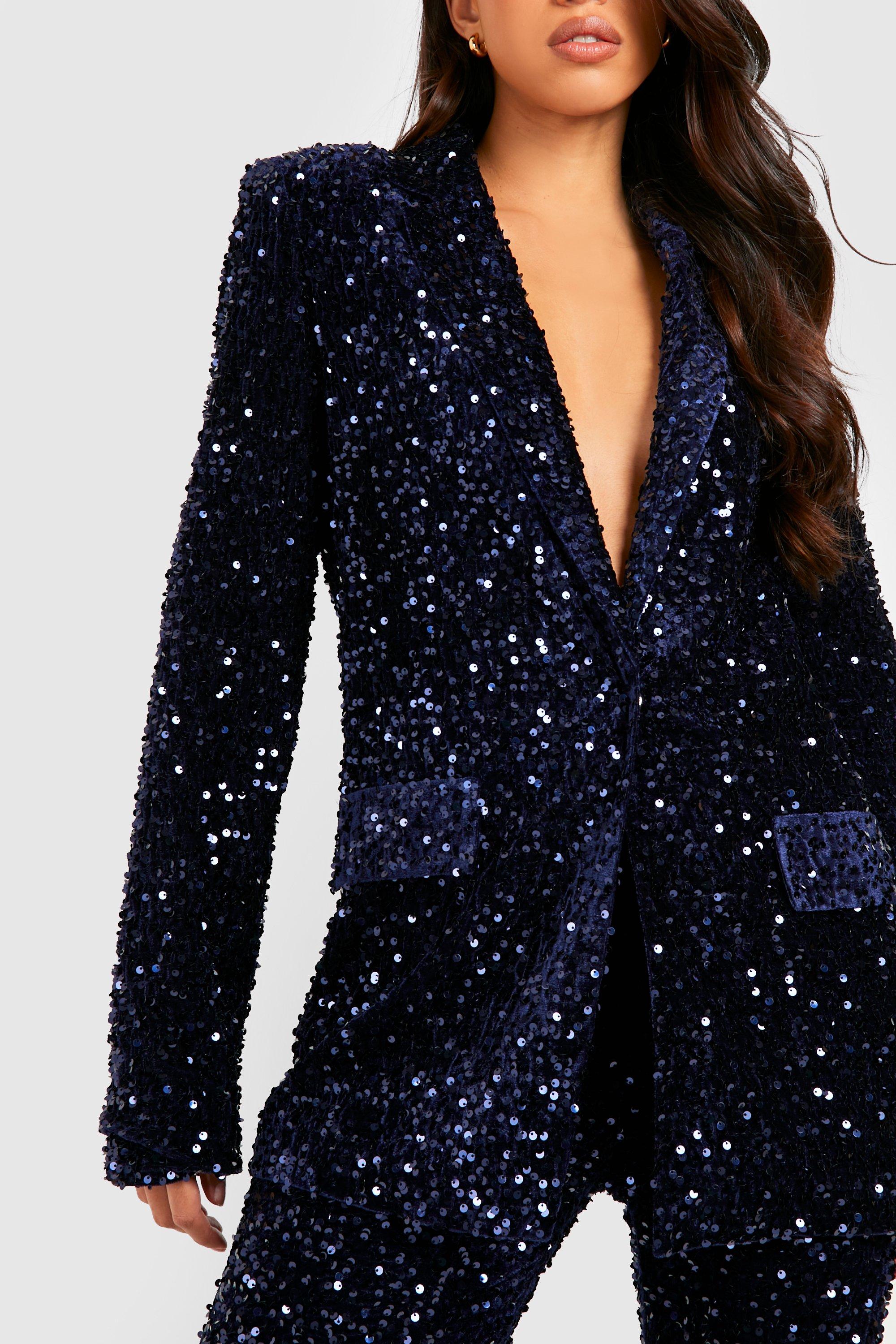 Sequin shop blazer uk