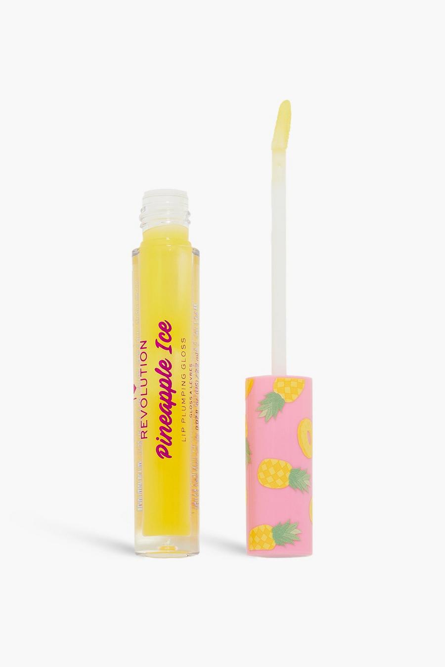 Clear transparent I Heart Revolution Tasty Pineapple Ice Plumping Gloss Läppglans - Freeze image number 1
