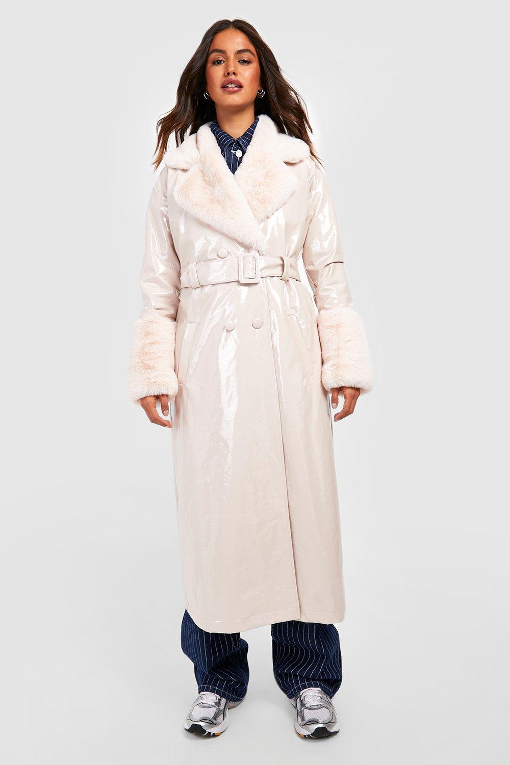 White on sale vinyl coat