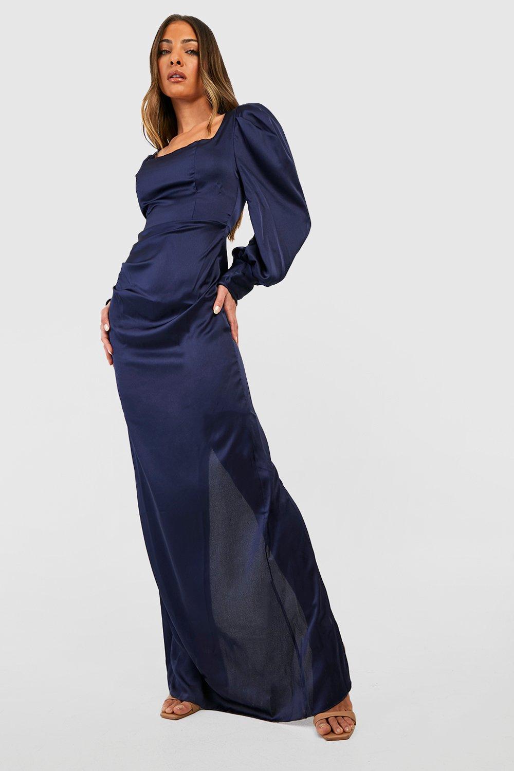 ladies navy maxi dress