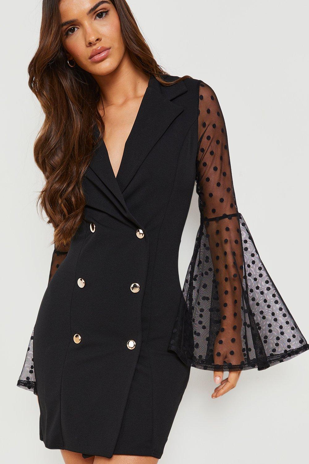 Mesh store blazer dress