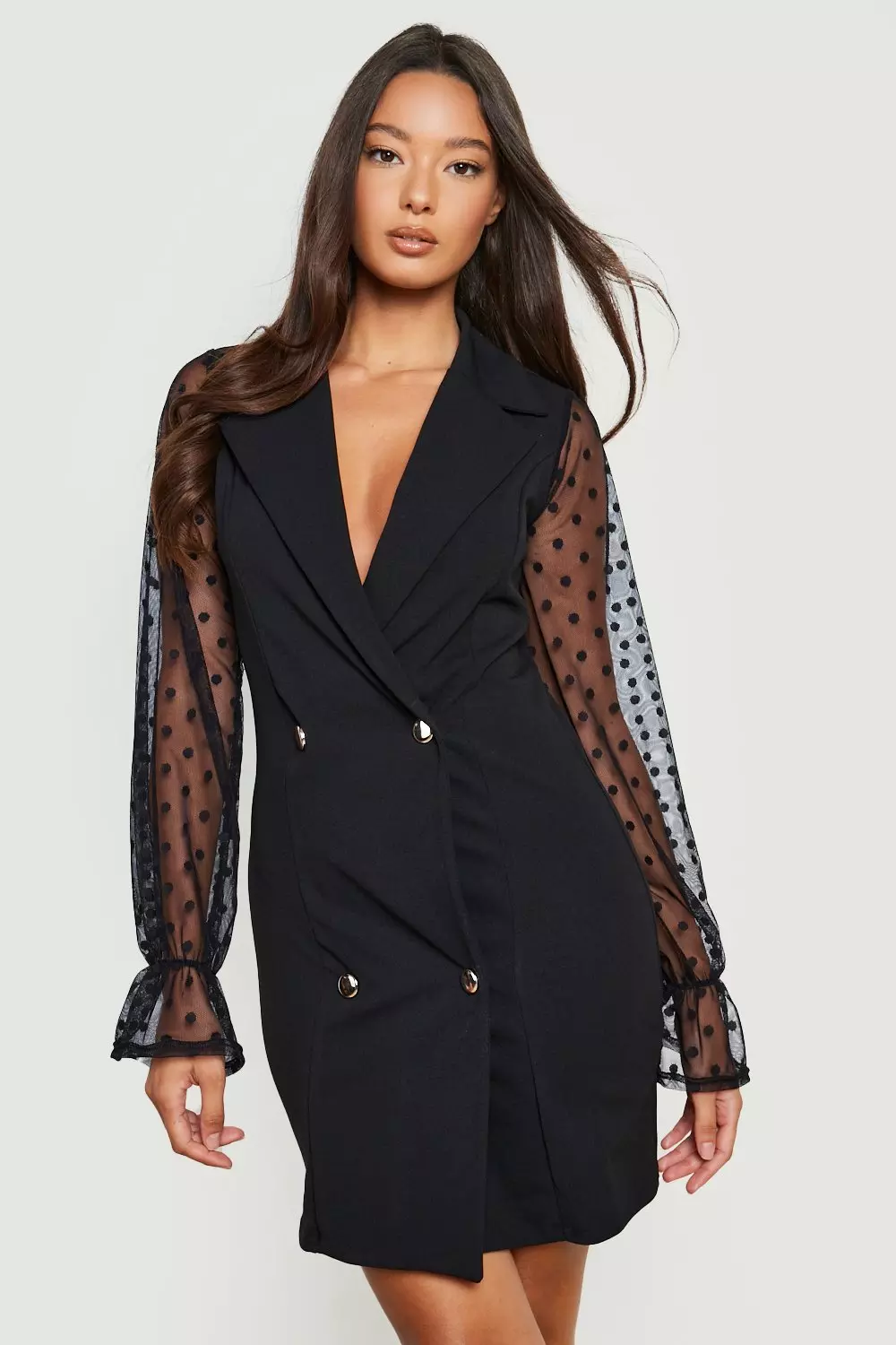 Mesh on sale blazer dress