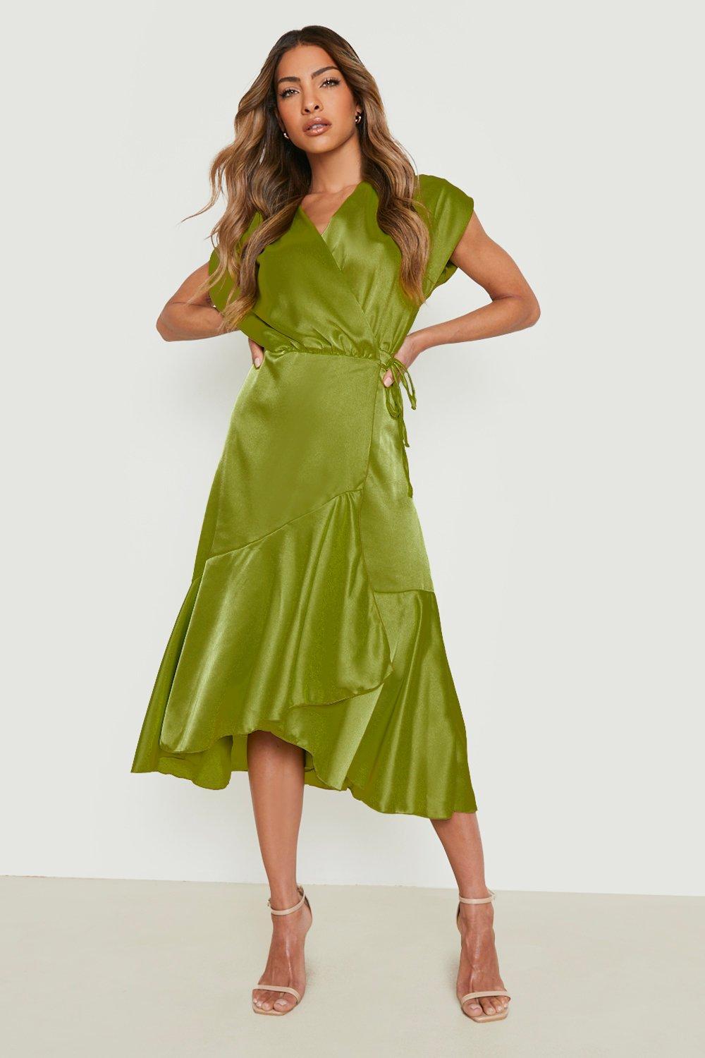 Chartreuse midi dress sale