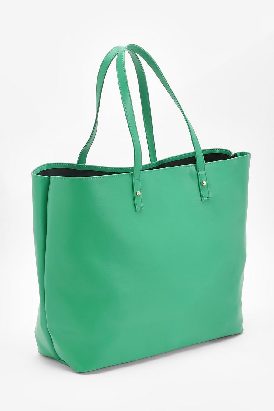 Green Oversized Slouchy Shopper Bag image number 1