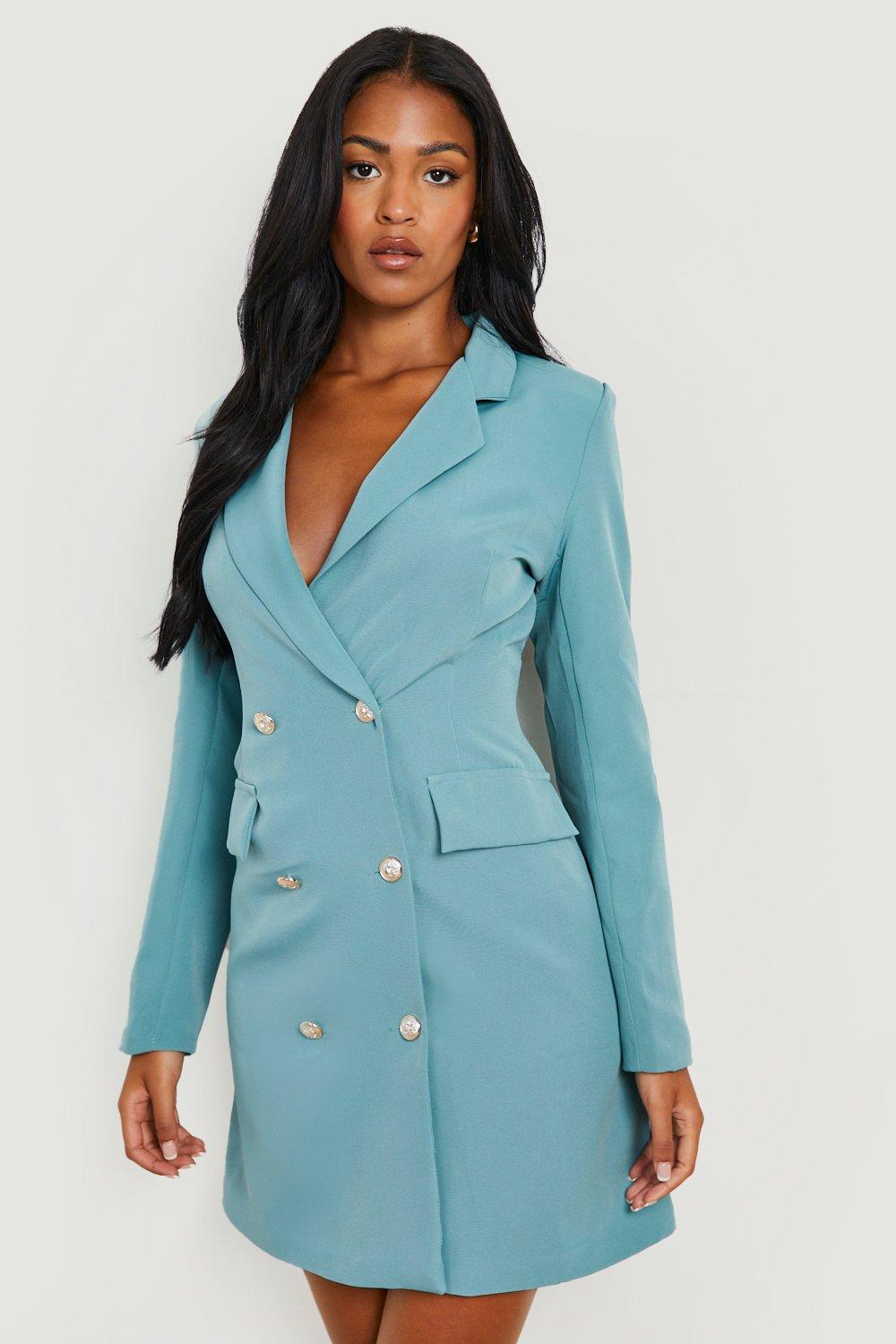 Mint blue online blazer