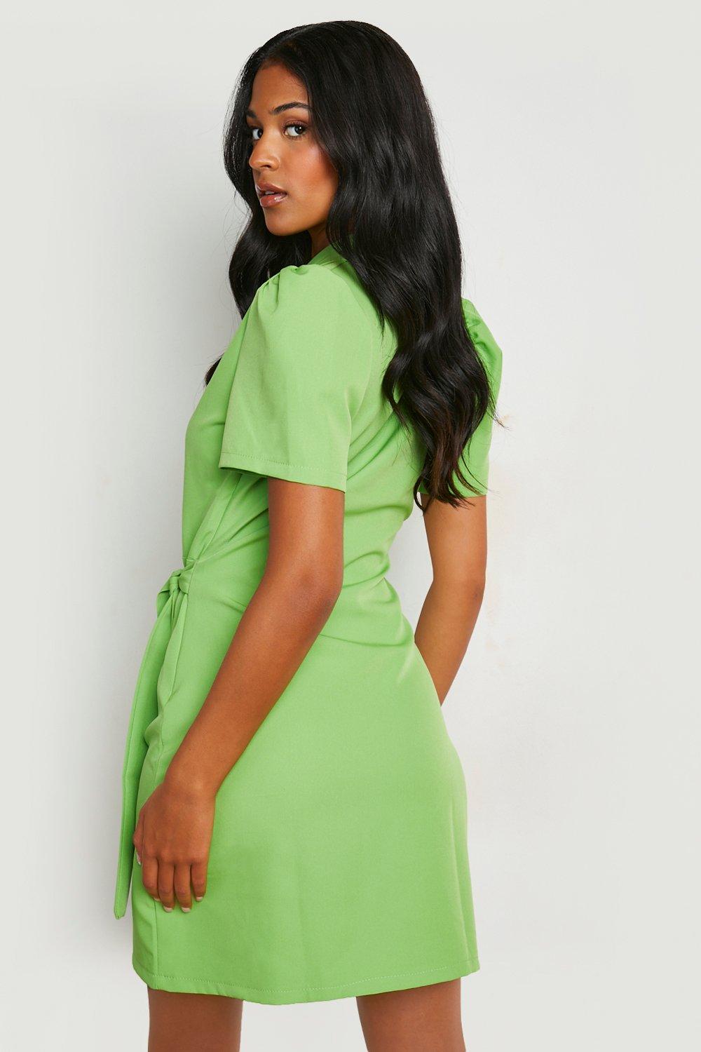 Boohoo tie side hot sale blazer dress