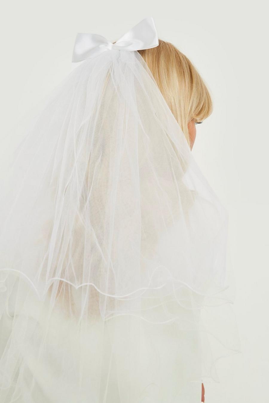 White Bow Detail Veil  image number 1