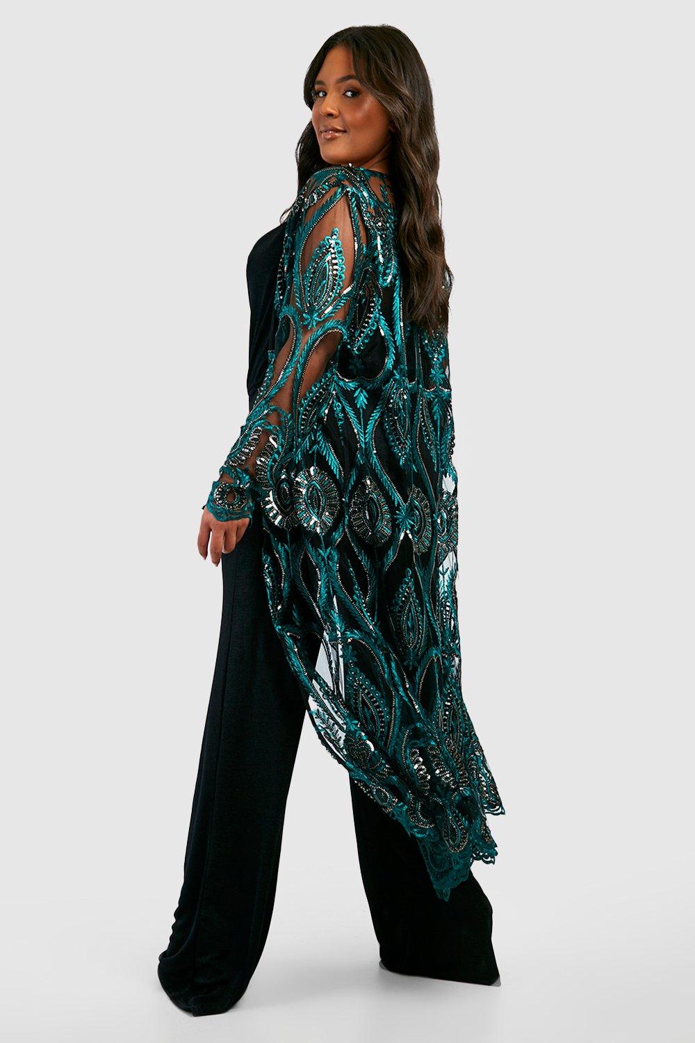 Gallery Longline Sequin Duster Coat