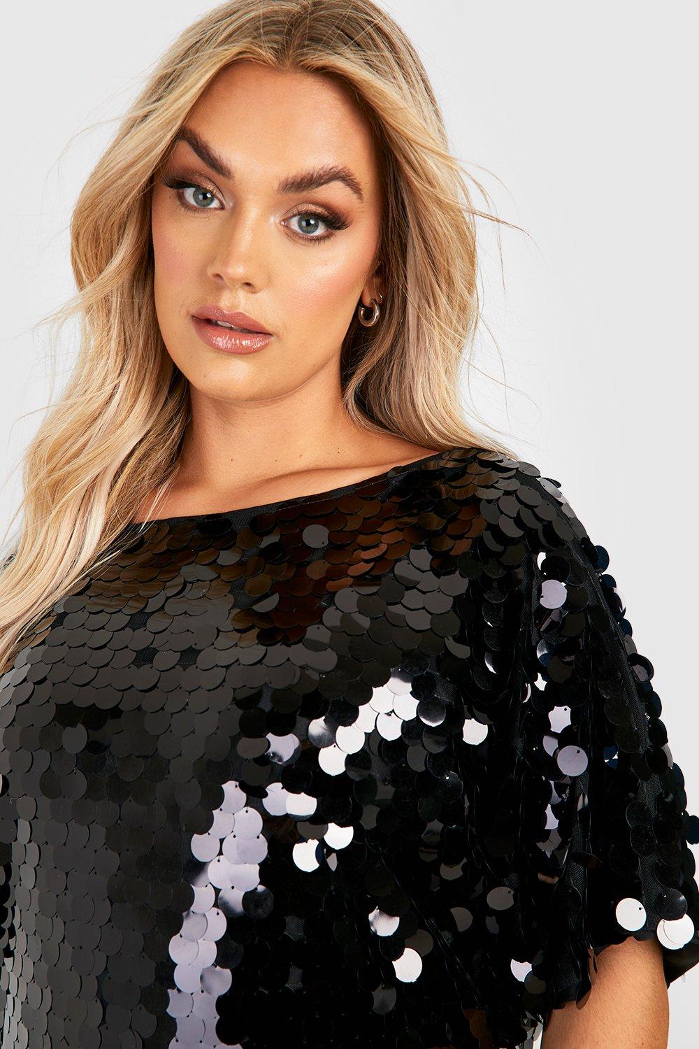 Boohoo sequin hotsell shift dress