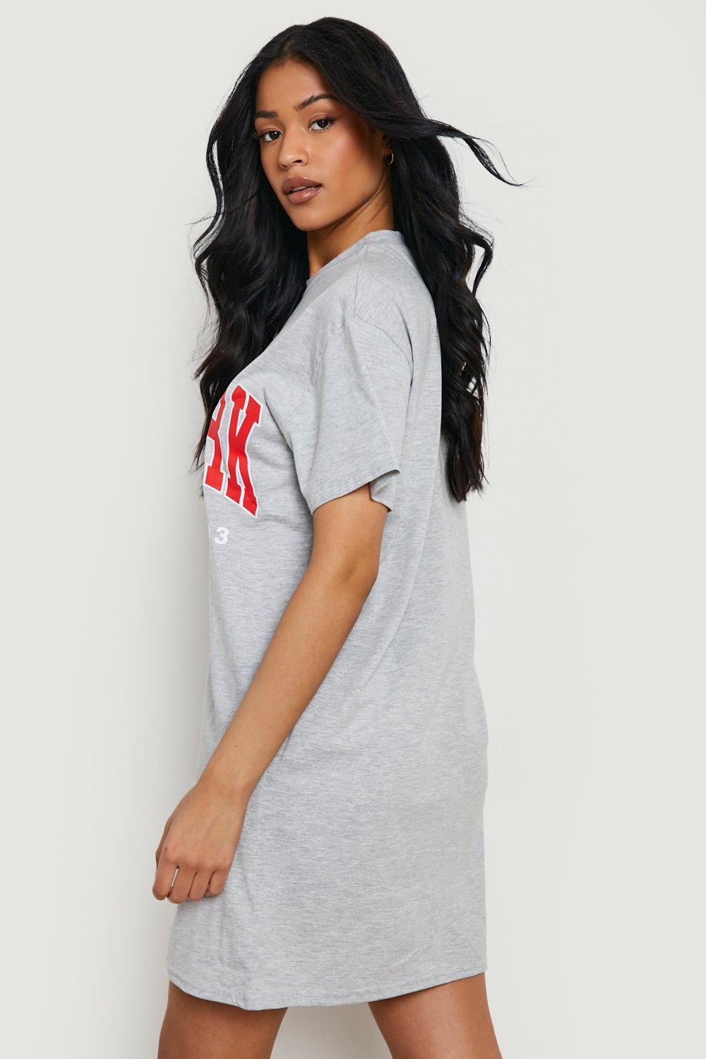 Tall New York Printed Oversized T-Shirt Dress