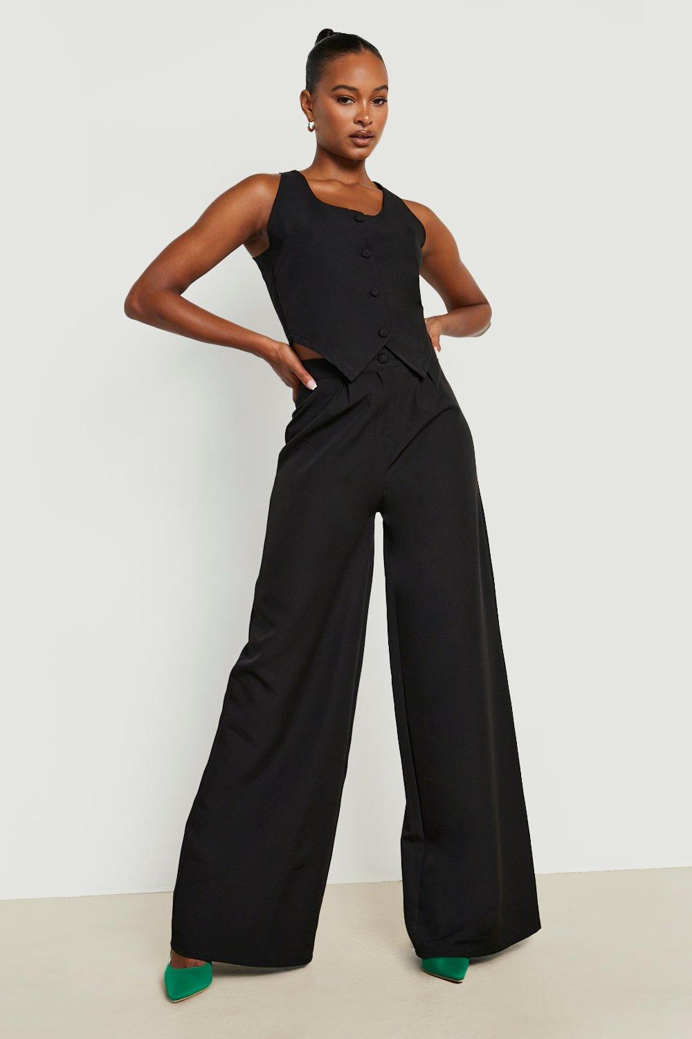 Tall Wide Leg Pleated Dress Pants