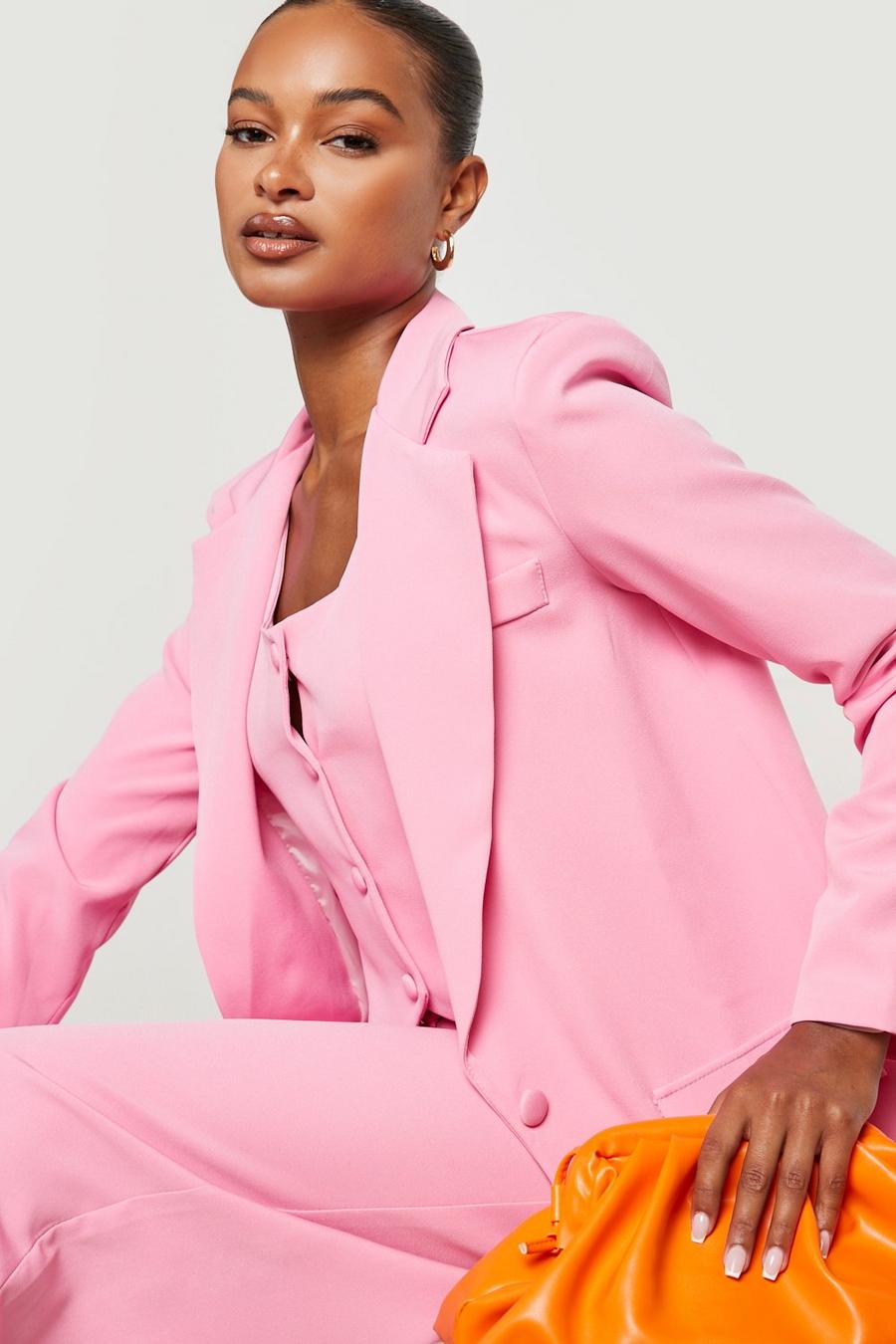 Candy pink Tall Oversized Blazer image number 1