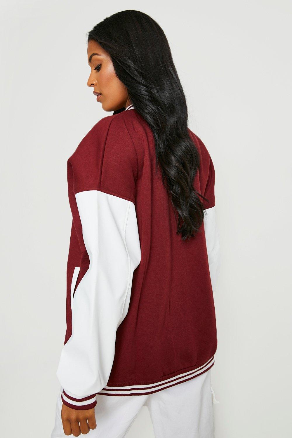 Tall Varsity Bomber Jacket | boohoo Tall Varsity Bomber Jacket | boohoo