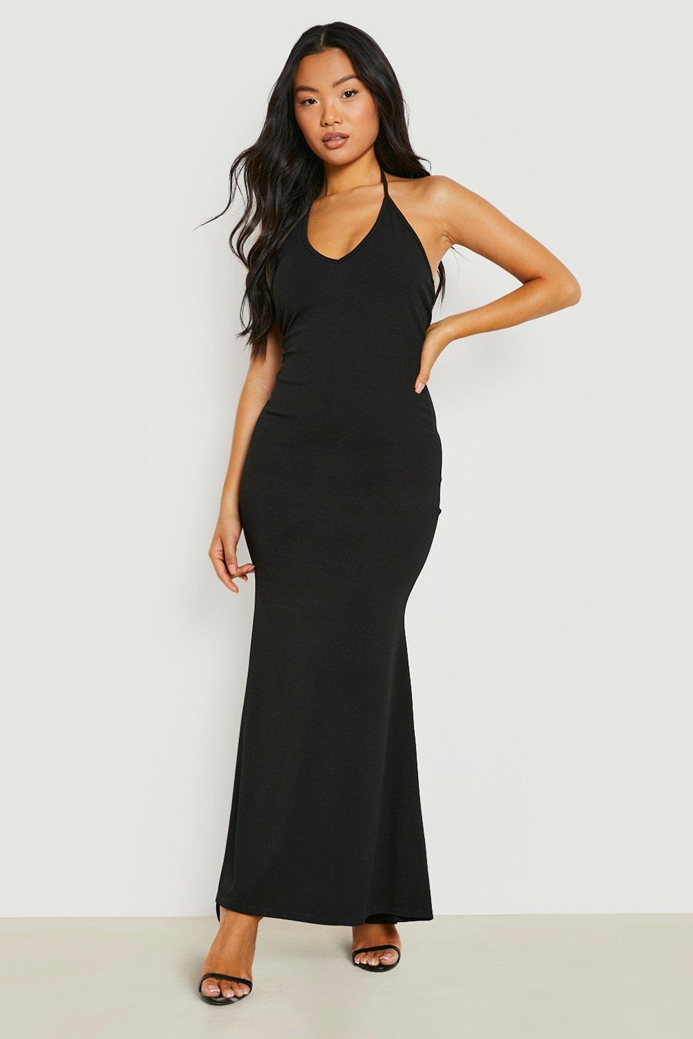 Halter hotsell plunge dress