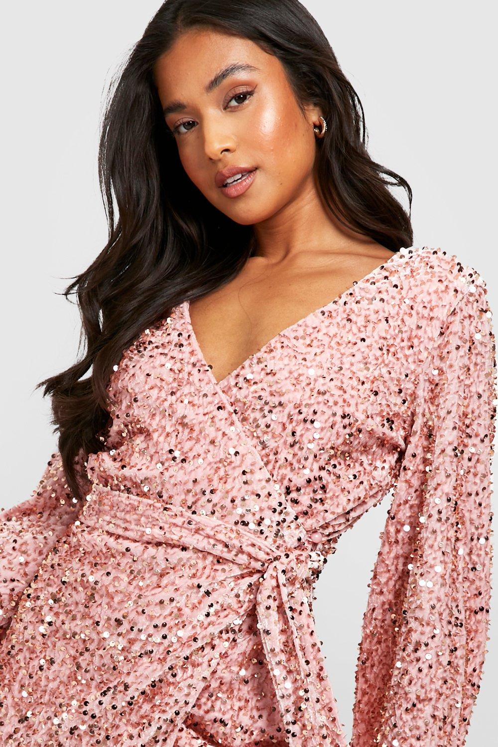 Sequin store flare dress