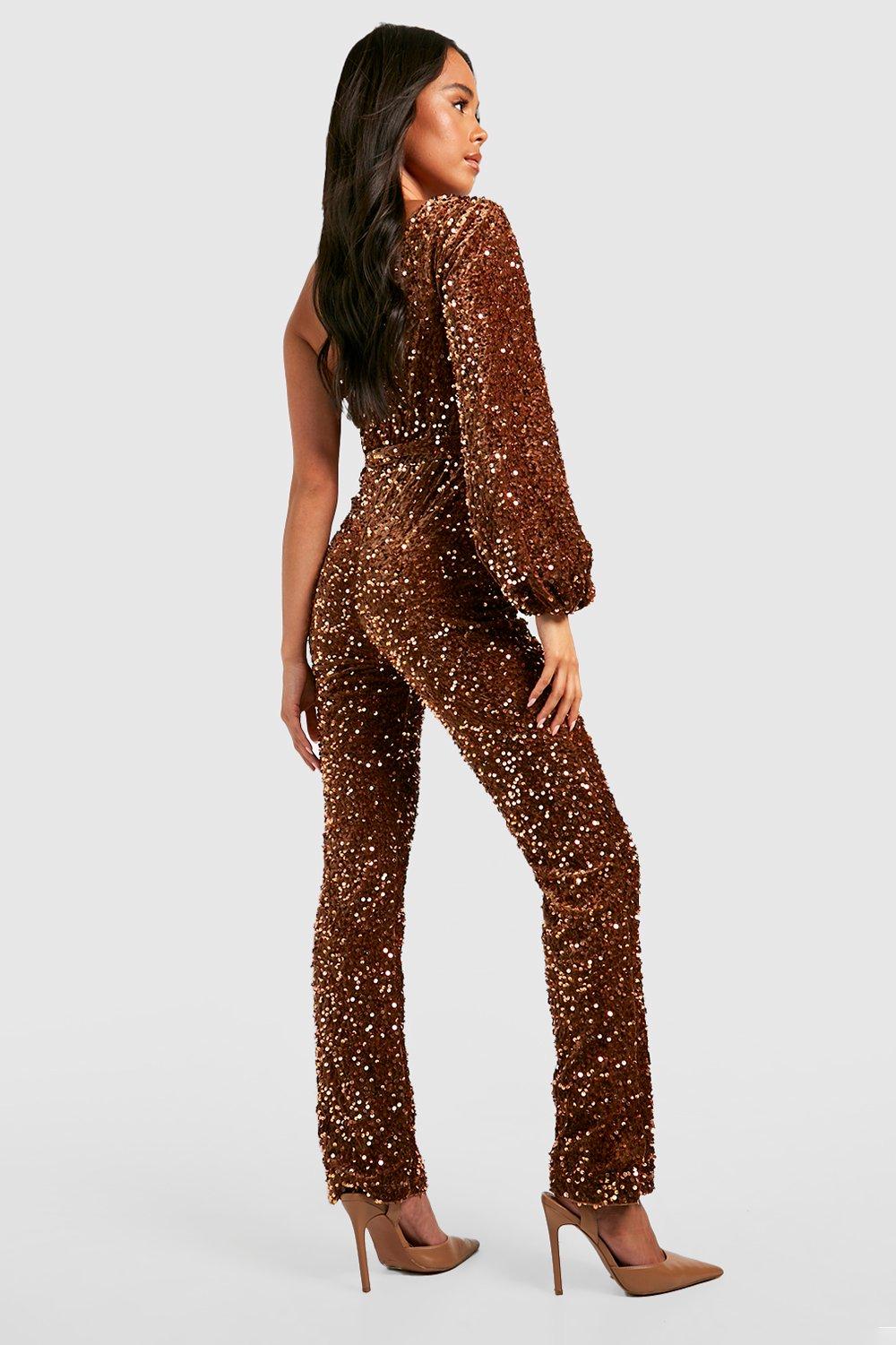 Sparkly best sale jumpsuit boohoo