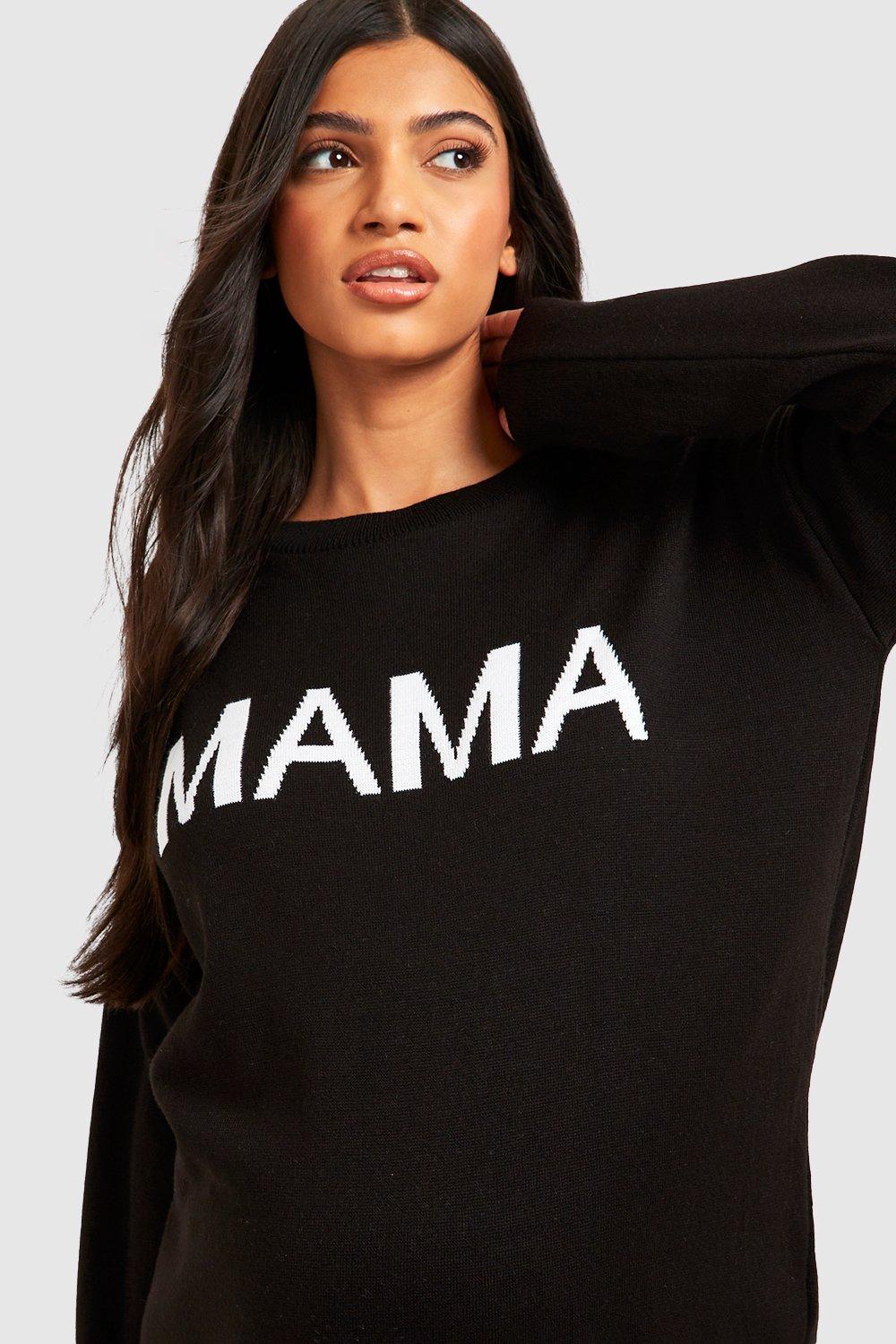 Maternity Mama Slogan Oversized Jumper