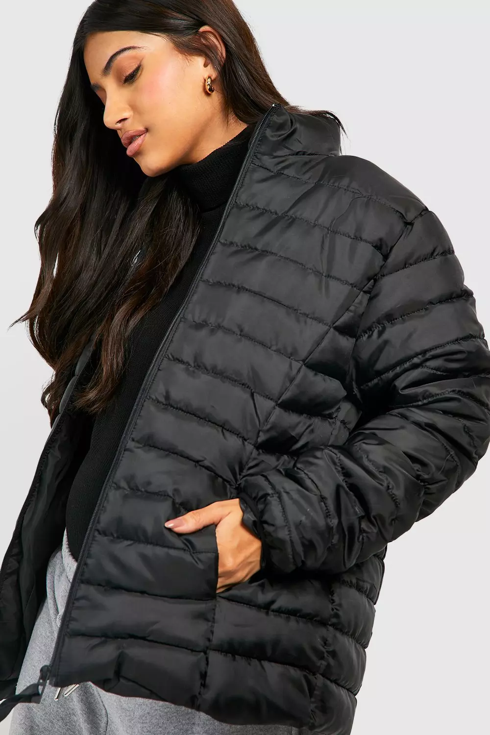 Boohoo maternity jacket best sale