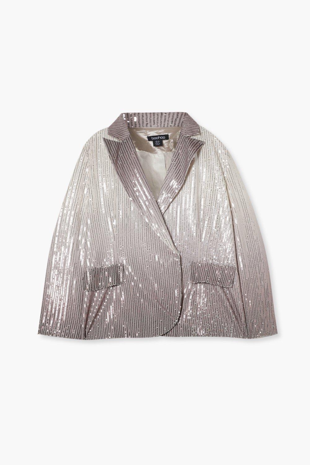 Sequin on sale jacket boohoo