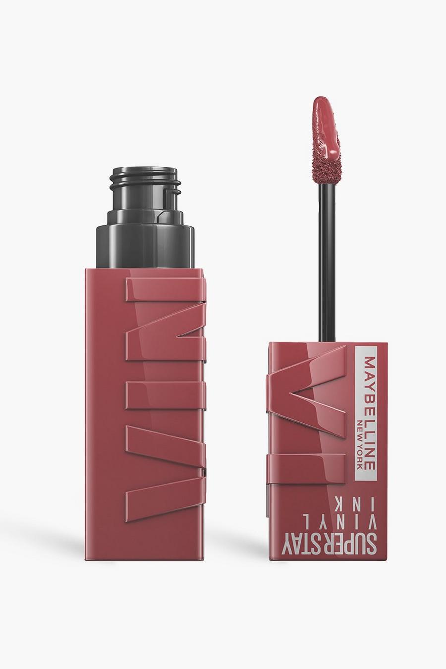 Maybelline - Rossetto liquido a lunga durata SuperStay Vinyl Ink a effetto lucido, Brown marrón