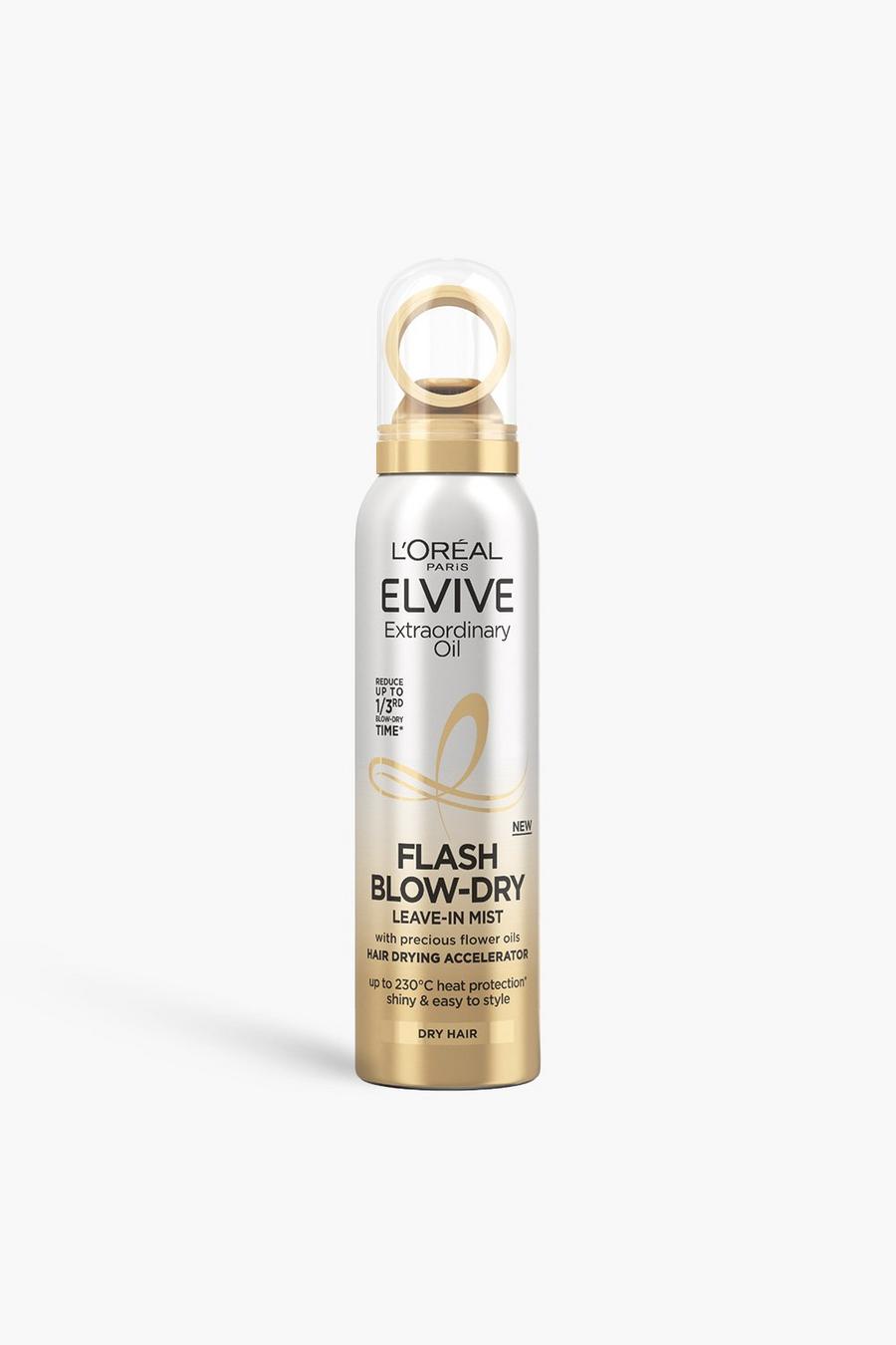 Clear L'Oreal Elvive Extraordinary Oil Flash Blowdry Leave-in Mist, for dry hair
