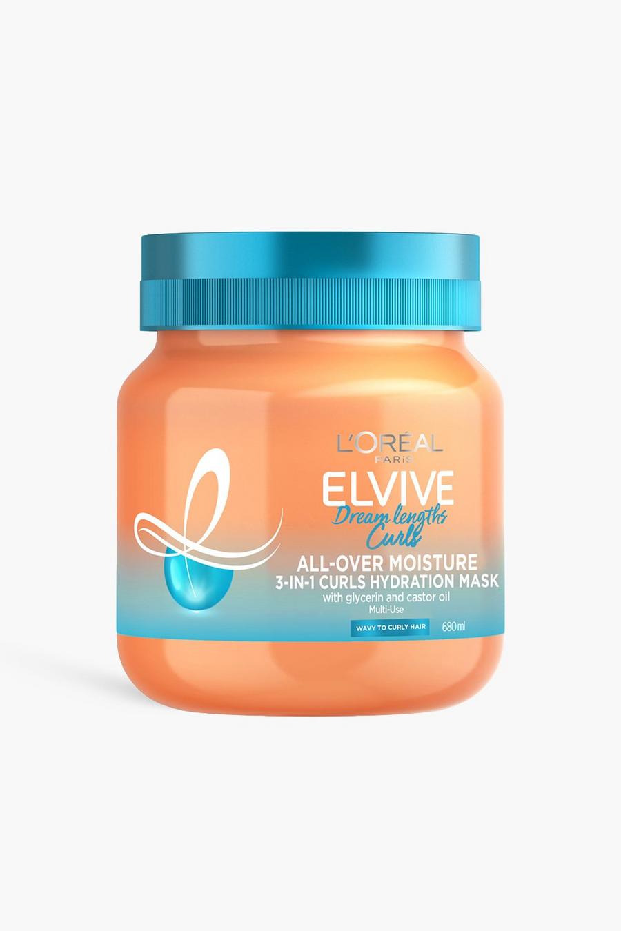 White L'Oreal Elvive Dream Lengths 3-in-1 Curls Hydration Mask, for wavy to curly hair