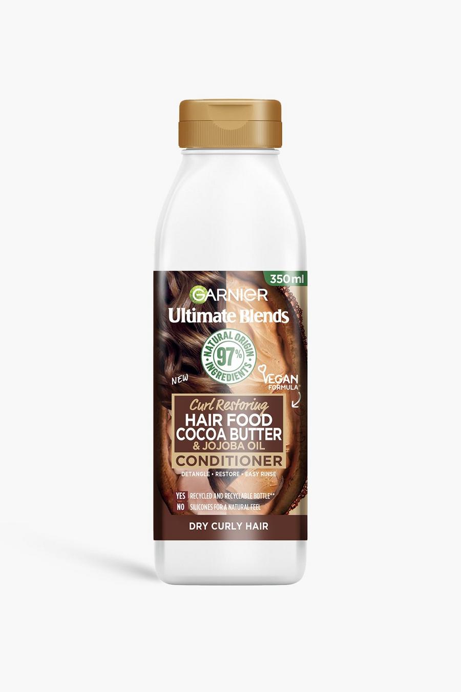 White Garnier Ultimate Blends Cocoa Butter Conditioner For Dry, Curly Hair image number 1