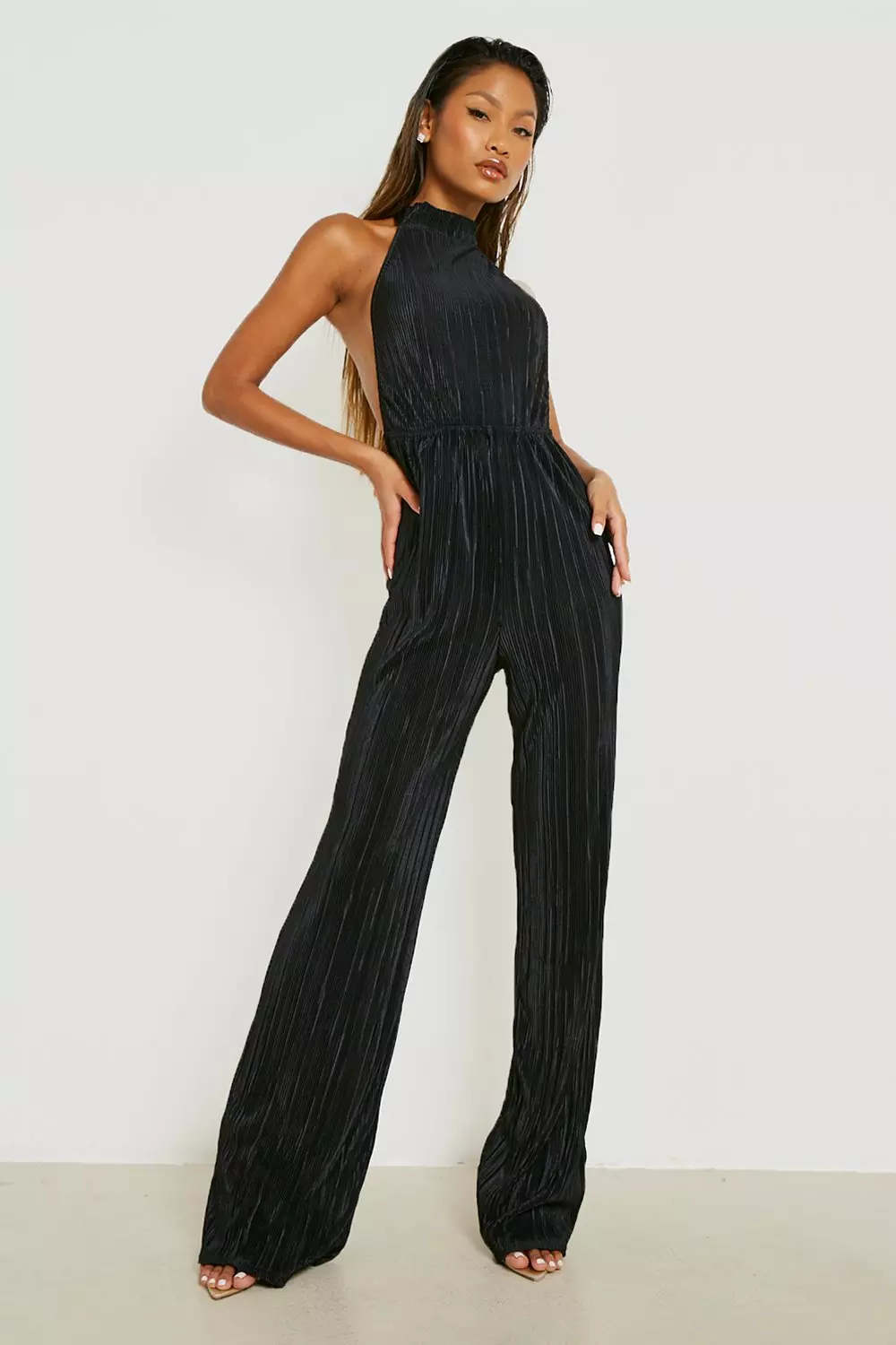 Tall Halter Wide Leg Jumpsuit