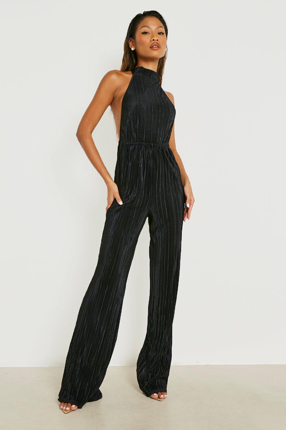 Premium Halter Neck Wide Leg Jumpsuit