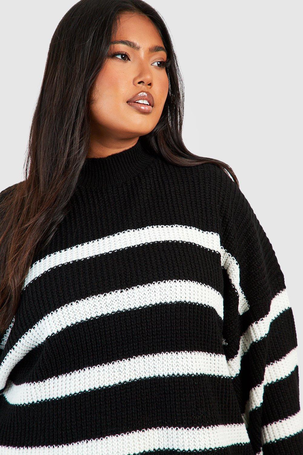 Black striped hotsell sweater women's