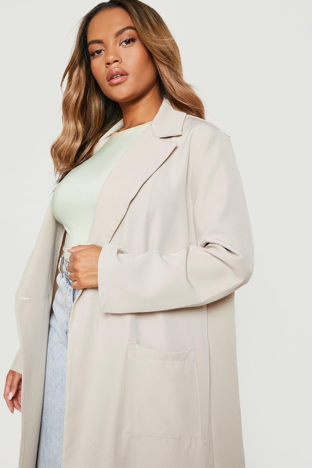 White hotsell blazer longline