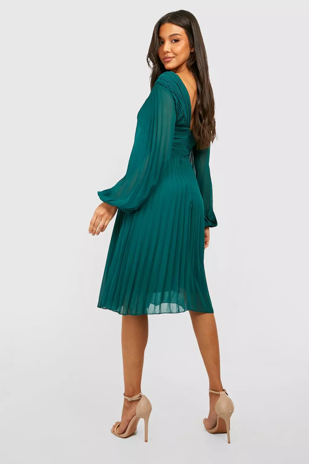 Plunge wrap hot sale midi dress