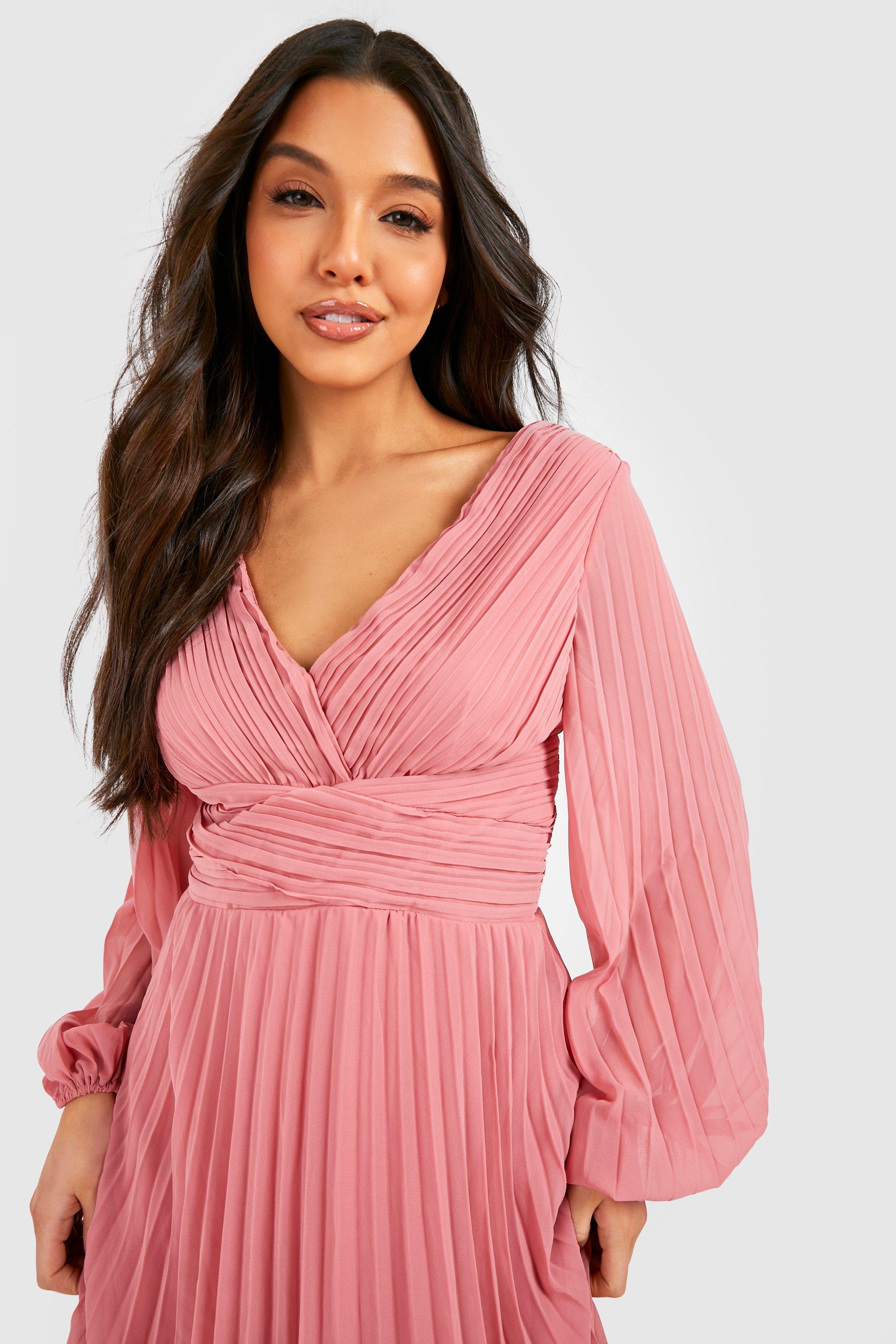 Plunge wrap 2025 midi dress