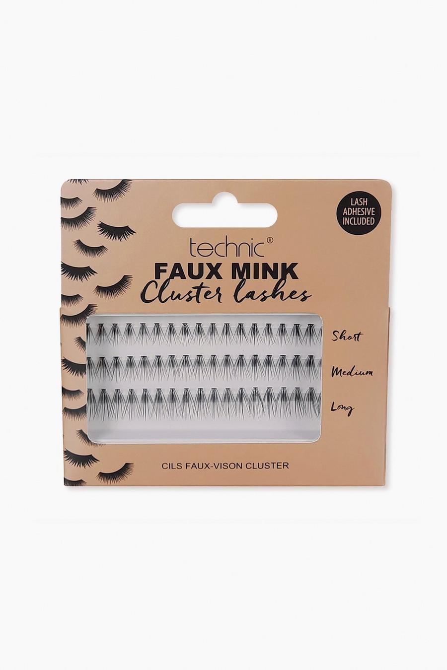 Technic Faux Mink Individual Cluster Wimpern, Black