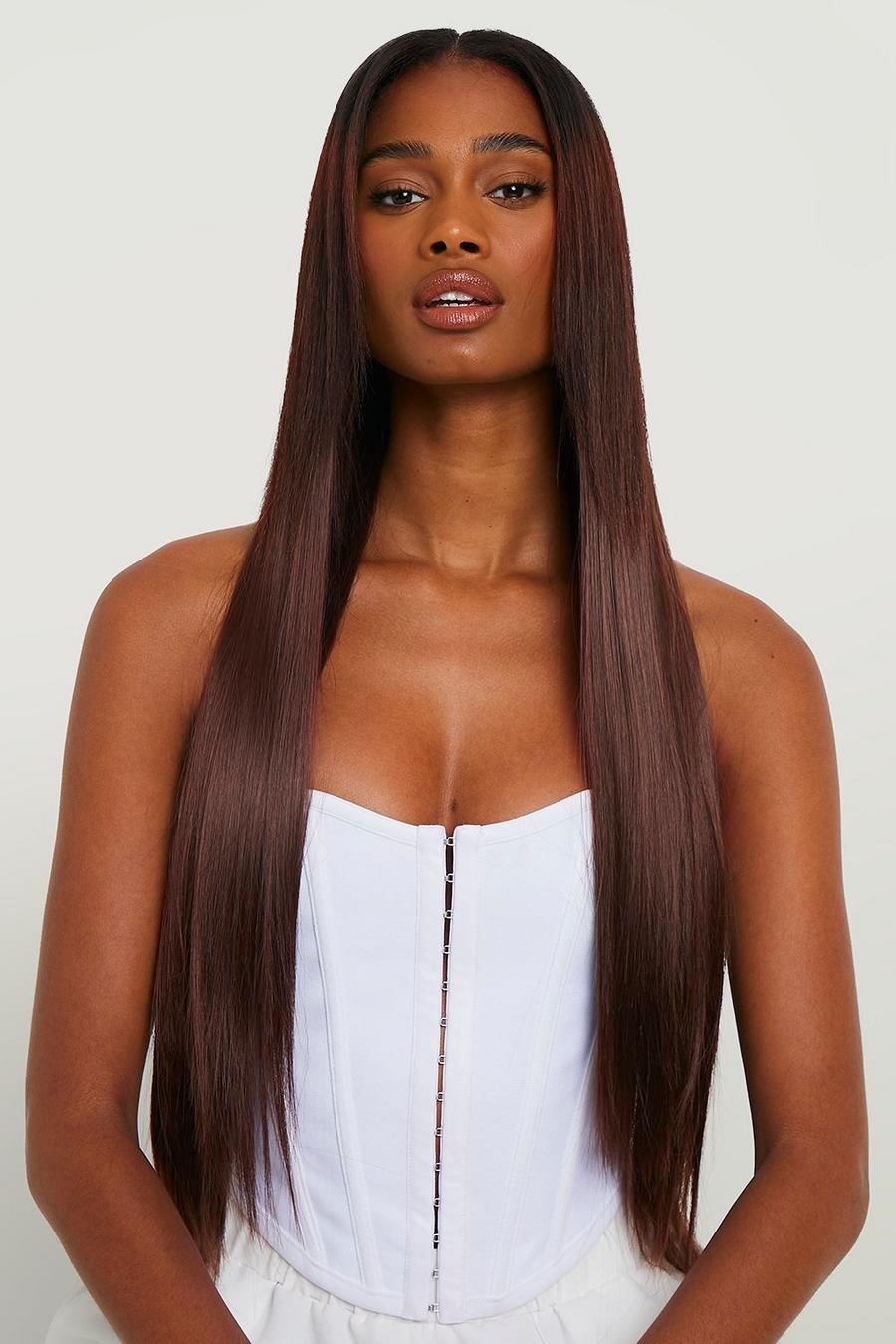 Chocolate Lullabellz Super Thick 26" 5 Piece Straight Clip in Extensions image number 1