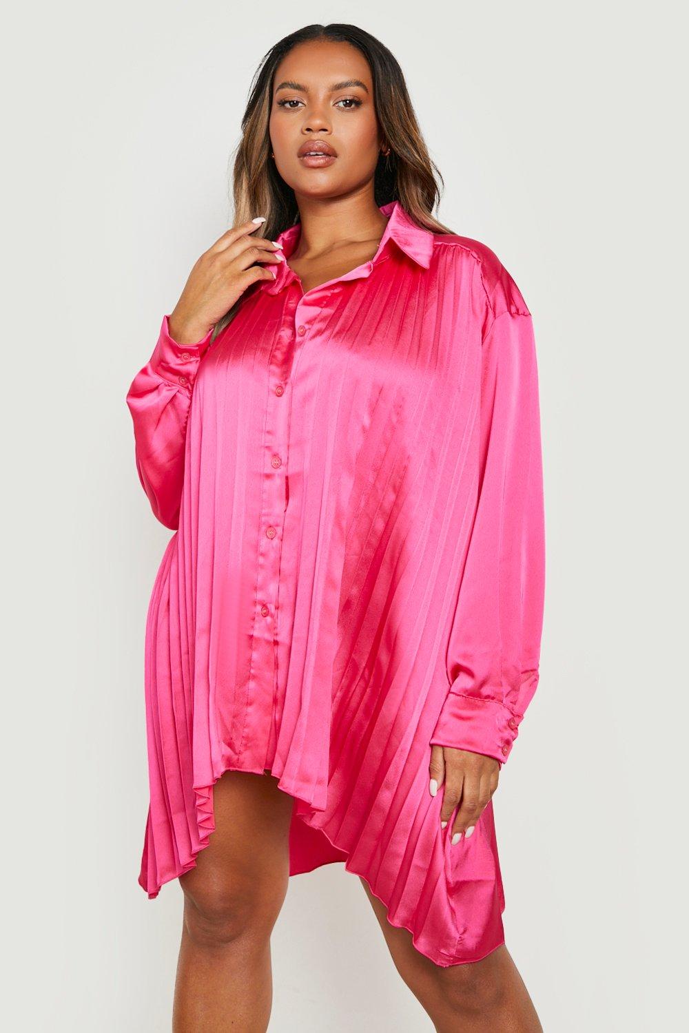 herlipto Pleated Open Shirt Dress | angeloawards.com