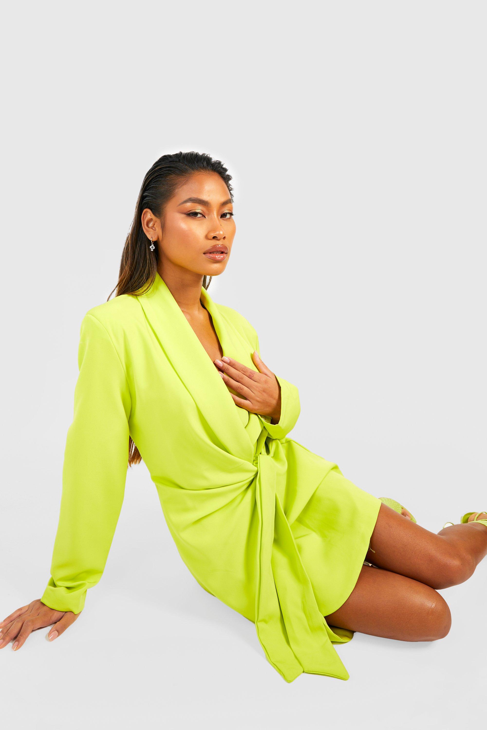 Robe blazer jaune top