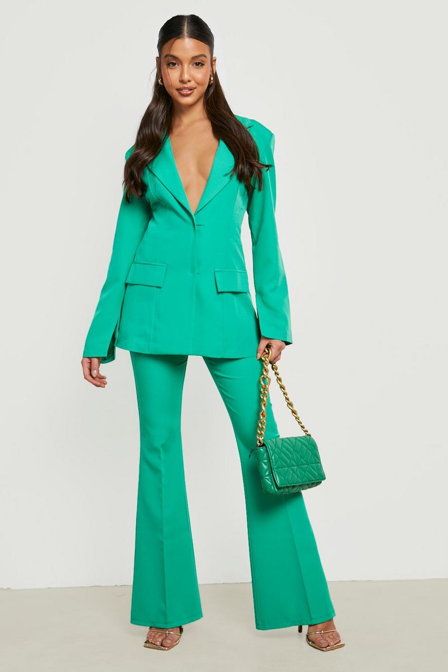 Bright green Fit & Flare Dress Pants image number 1