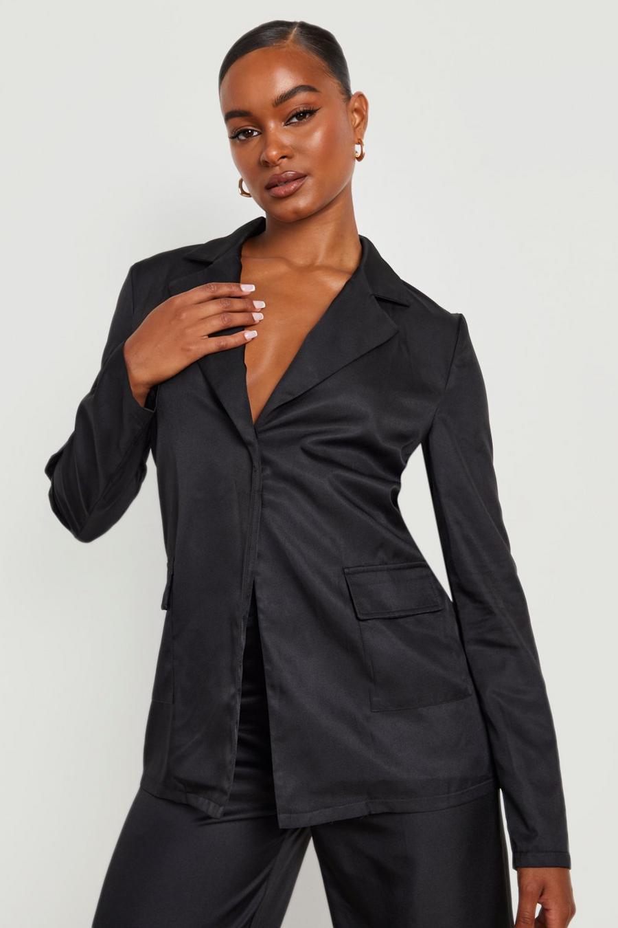 Tall - Blazer utilitaire, Black image number 1