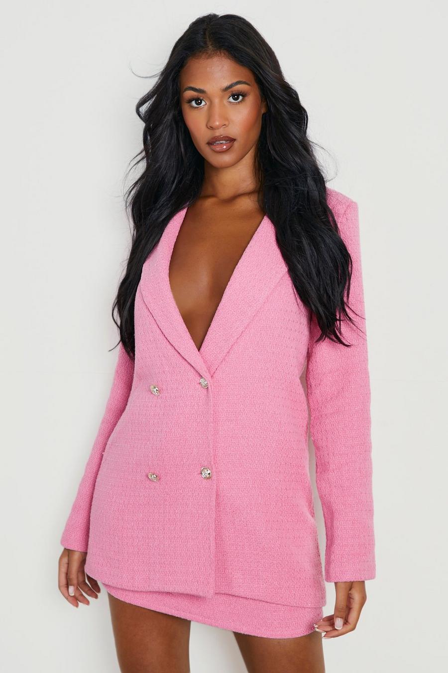 Pink Tall Boucle Blazer image number 1